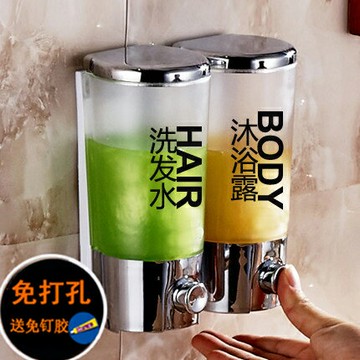 給皂機 免打孔壁掛式洗髮水沐浴露盒洗手液瓶浴室家用手動按壓皂液器