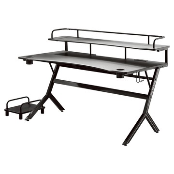 【RICHOME】WARRIOR旗艦款電競桌黑色