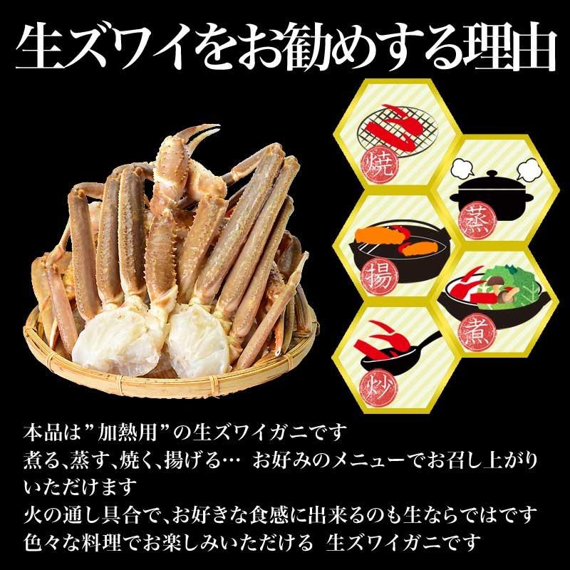 ギフト カニ かに 蟹 ギフト カニ 生 ズワイガニ ５L 約３kg（解凍前正味2.5kg）約7肩〜8肩前後 加熱用 セール 鍋セットに 送料無料