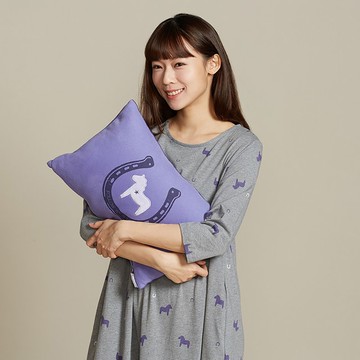 幸運馬蹄方形抱枕-星光紫