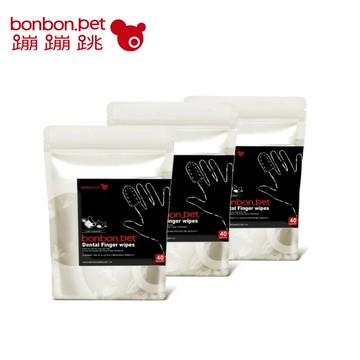 蹦蹦跳 口臭立除潔牙指刷套40入/包x3包（狗貓用）_廠商直送