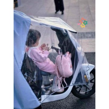 電動車雨衣帶小孩雙人親子防雨罩二合一2人加厚兒童坐電瓶車雨披