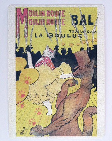 畫卡【Copycat 模仿貓】-06 白貓跳康康