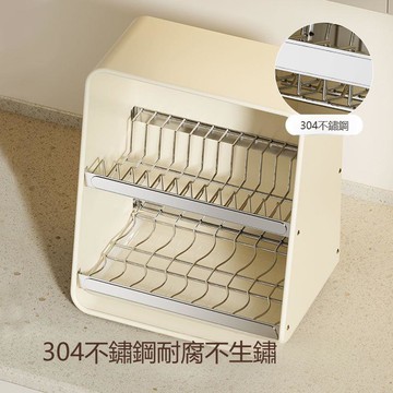 廚房瀝水碗柜家用碗盤置物架多功能碗碟碗筷分區收納開放式雙層架 y806