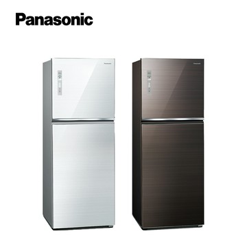 領券獨家最高9折【Panasonic】無邊框玻璃系列498L雙門電冰箱(NR-B493TG)(曜石棕/翡翠白)
