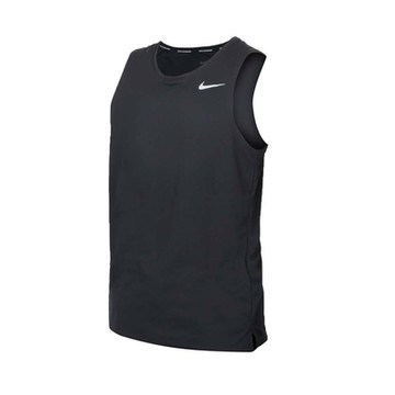 NIKE 男運動背心-無袖上衣 休閒 DRI-FIT DV9322-010 黑銀