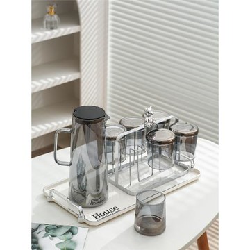 玻璃杯家用套裝耐高溫辦公室水杯茶杯水具冷水壺客廳待客喝水杯子