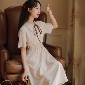 【WYZ】夏日穿搭 韓版學院風夏季森系初戀裙連衣裙女裝夏季2026新款初高中學生顯瘦