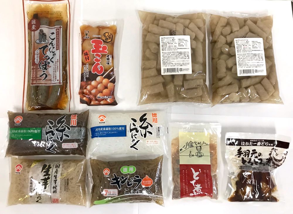 ねじりこんにゃく（1kg）・おつまみ2種類・特殊こんにゃく2種類・こんにゃく4種類セット（全国送料無料）