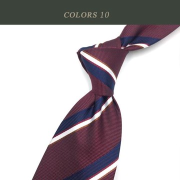 紅色系復古意大利色織領帶商務正裝結婚撞色條紋腰果花提花領帶