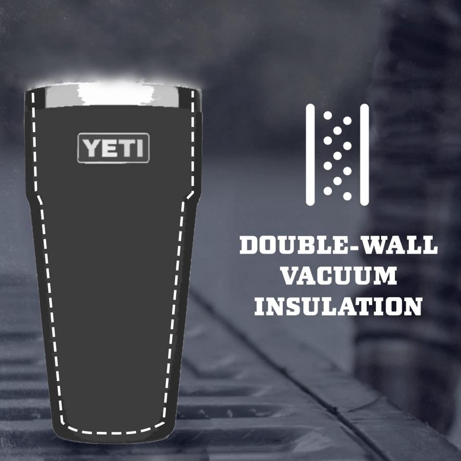 YETI Rambler 26オンス スタッカブルカップ 真空断熱 ステンレス製、シーフォーム