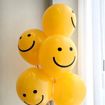 ins笑臉乳膠氣球表情包網紅小紅書同款兒童生日派對布置裝飾