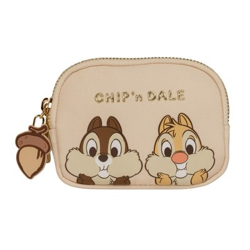 【DISNEY】奇奇蒂蒂-萌趣奇奇蒂蒂雙層零錢包-米