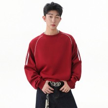 秋季潮牌港風圓領寬鬆上衣