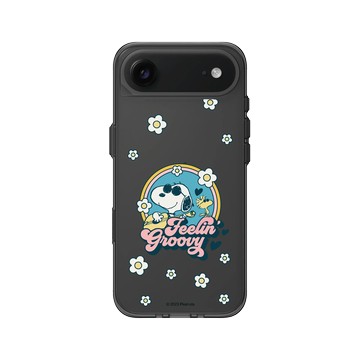 iPhone Air Clear (相機按鈕) 酷墨灰 - 史努比 Snoopy - 開心小花