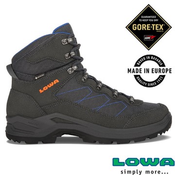 德國LOWA 男 歐洲製造 TAURUS PRO GTX 中筒防水透氣多功能健行鞋.登山鞋_深灰