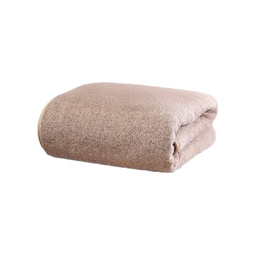 華妃嚴選珊瑚絨浴巾-駝色 竹炭抗菌 精美掛勾  1條