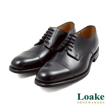 【LOAKE】英國經典素面質感商務橫飾綁帶德比鞋 黑色(LK305-BL)