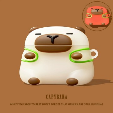 紫外線 變色 卡皮巴拉 適用於AirPods Pro3 保護殼 1/2/3/4代耳機殼 Pro2 保護套 軟殼 防摔殼