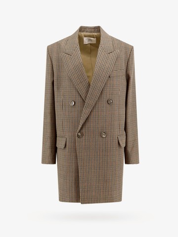 Virgin wool blazer with pied de poule motif - AMI PARIS - gender_Woman
