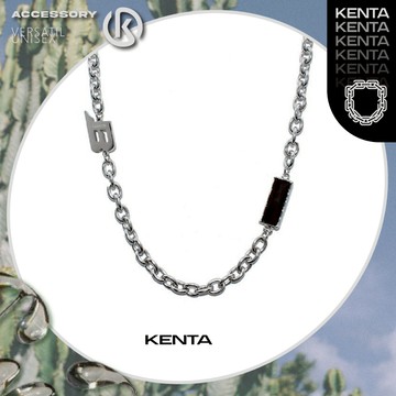 黑石B字母項鏈 百搭 寶石項鍊 基礎款 百搭 項鍊男  健太選物⋆˖°