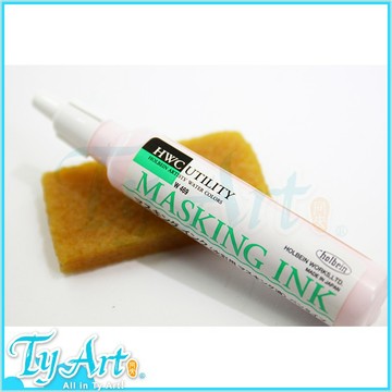 同央美術網購 日本 Holbein 好賓 專家級 筆型留白膠 25ml + 留白膠專用清潔擦..