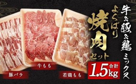 牛豚鶏 ミックス よくばり 焼肉 セット 各500g 計1.5kg