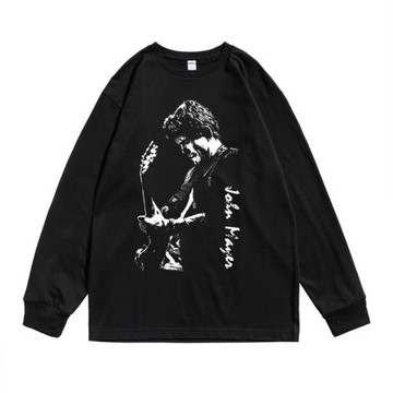歐美歌手約翰·梅爾John Mayer囧妹搖滾印花潮流長袖T恤寬松男女