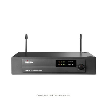 MR-818 MIPRO 半U UHF固定頻率單頻道長距離自動選訊無線麥克風 /100米輕巧訊號穩定/台灣製造