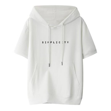 2025新款ins潮韓版寬松薄款半袖上衣服夏季短袖衛衣女裝t恤連帽衫