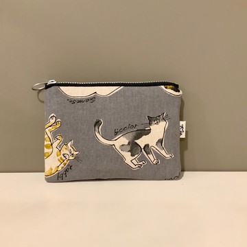 慵懶可愛貓咪—鋪棉錢包/零錢包/化妝包/收納包