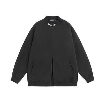 美式復古小眾設計拼接立體裁剪大學T男 秋季痞帥寬鬆潮流上衣男