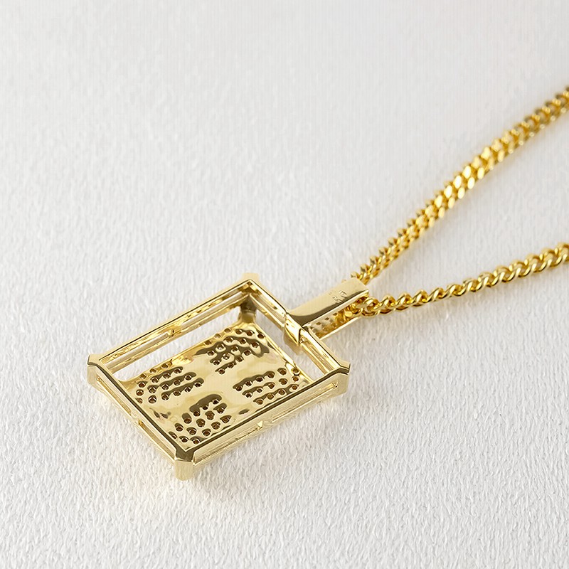 18金 ネックレス メンズ ダイヤモンド 0.75ct クロス ペンダント