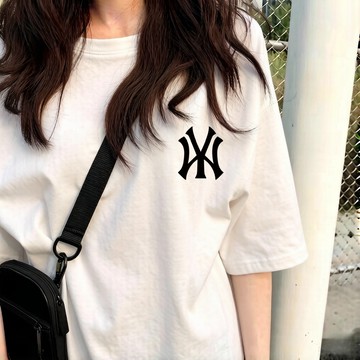 隔日達【顯瘦顯白】100%純棉 寬鬆上衣 短袖t恤女 大尺碼女裝 男女情侶衣 遮肚子上衣 美式上衣 棉t 素t 3808