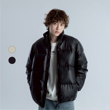 50% Fifty Percent｜質感皮革麵包鋪棉外套【期間限定】｜02459141003