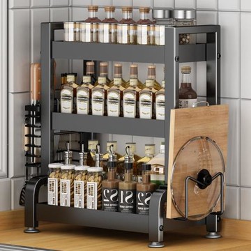 位美簡約新款廚房調料置物架臺面多功能鹽調味罐刀架筷子筒收納盒