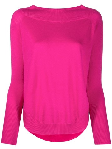 Wild Cashmere - ribbed-knit off-shoulder top - women - Silk/Cashmere - 44 - Pink