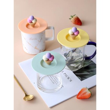 食品級杯蓋硅膠蓋子單買防塵玻璃杯子蓋馬克杯蓋子單賣水杯蓋通用