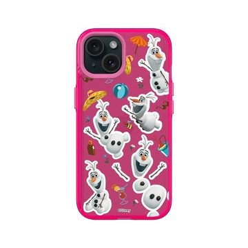 iPhone 15 Clear 粉漾桃 - 迪士尼-公主系列 Disney Princess - 冰雪奇緣 - 雪寶