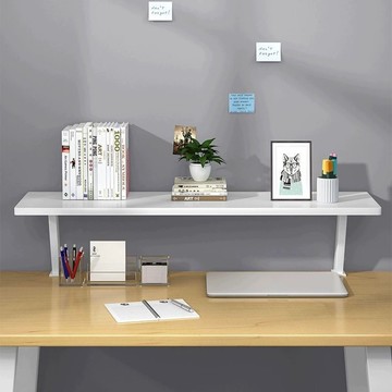 墻上壁掛折疊桌 懸浮桌面書架免打孔ins風書桌分層架子兒童收納置物架加高增高架