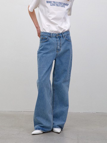 Semi Wide Denim Pants