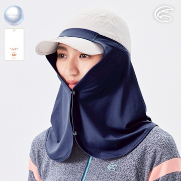 ADISI Ni-COOL+吸濕涼爽透氣抗UV護頸罩 AS24111 藏青 (M-L)｜UPF50+ 抗紫外線 涼感 彈性 防臭 吸排