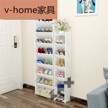 門口鞋架簡易小窄傾斜家用放門外室外小鞋款室內多層鞋柜迷小號入