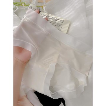 薄如蟬翼~夏日超薄速干絲滑冰絲內褲女士舒適透氣純色面膜褲無痕