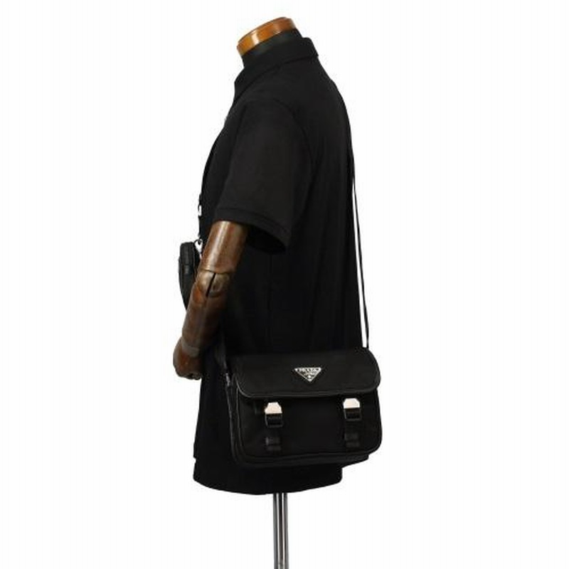 PRADA Re-Nylon x サフィアーノレザー ショルダーバッグ PRADA Re-Nylon x サフィアーノレザー ショルダーバッグ