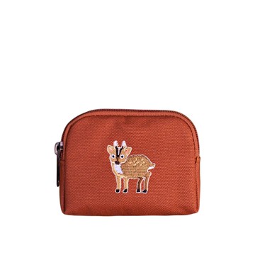 一帆布包｜臺灣動物系列 帆布刺繡零錢包 山羌