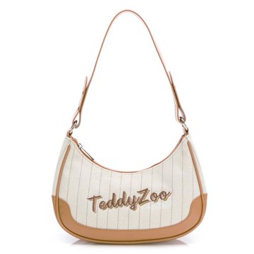 【PLAYBOY】TEDDY ZOO 焦糖奶蓋系列復古條紋月牙包-TZB103