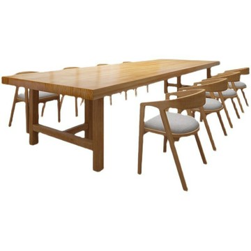 簡約全實木辦公桌公司員工培訓室洽談會議桌椅組合學校圖書館書桌[DD030109]