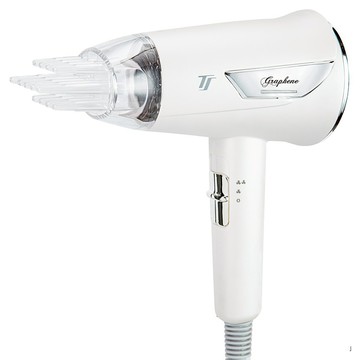 達新牌 石墨烯遠紅外線水潤負離子吹風機 8000萬負離子/cm3 附三款專業造型用配件  TS-6868  白色