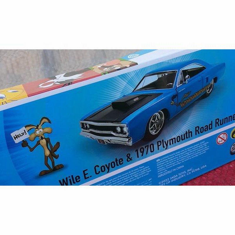 JADA 1/24 ルーニーチューンズ ワイリーコヨーテ 1970 Plymouth Road Runner ダイキャスト ミニカー フィギュア付き  2022年 ジャダ アメリカキャラクター | LINEショッピング